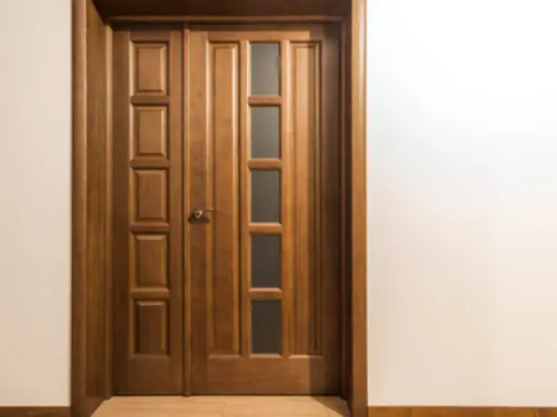 Puertas de interior de madera con paneles y cristal. Una guía visual para ayudarte a decidir como elegir el color de las puertas de interior.